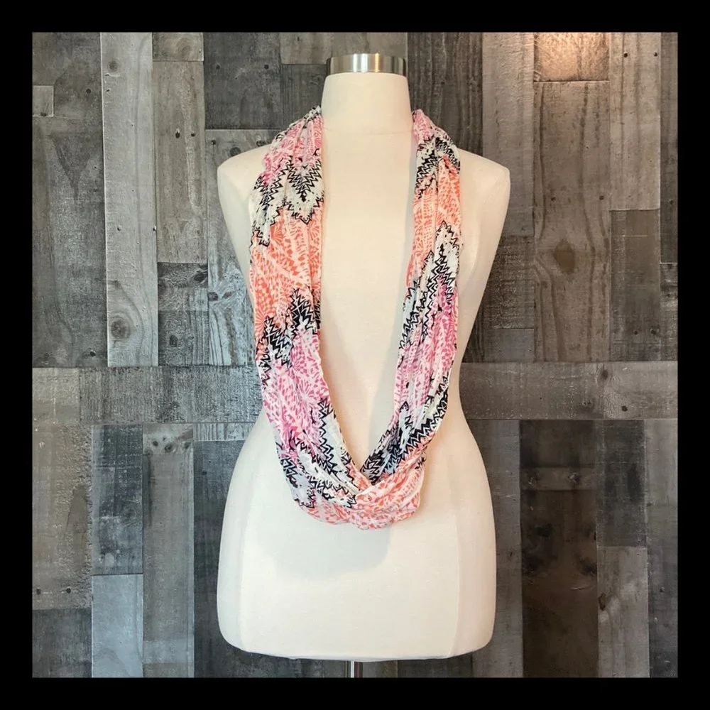 Boho chic chevron infinity scarf coastal cowgirl pastel feminine euro summer